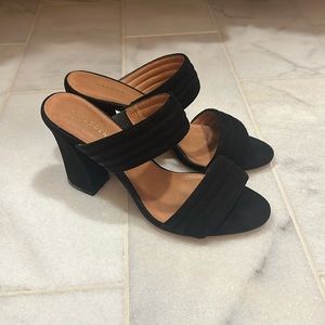 Halogen Black Suede Heels, Size 6